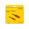 DeLOCK USB Type-C į HDMI kabelis, DP Alt Mode, 8K 60 Hz HDR, 1 m, raudonas