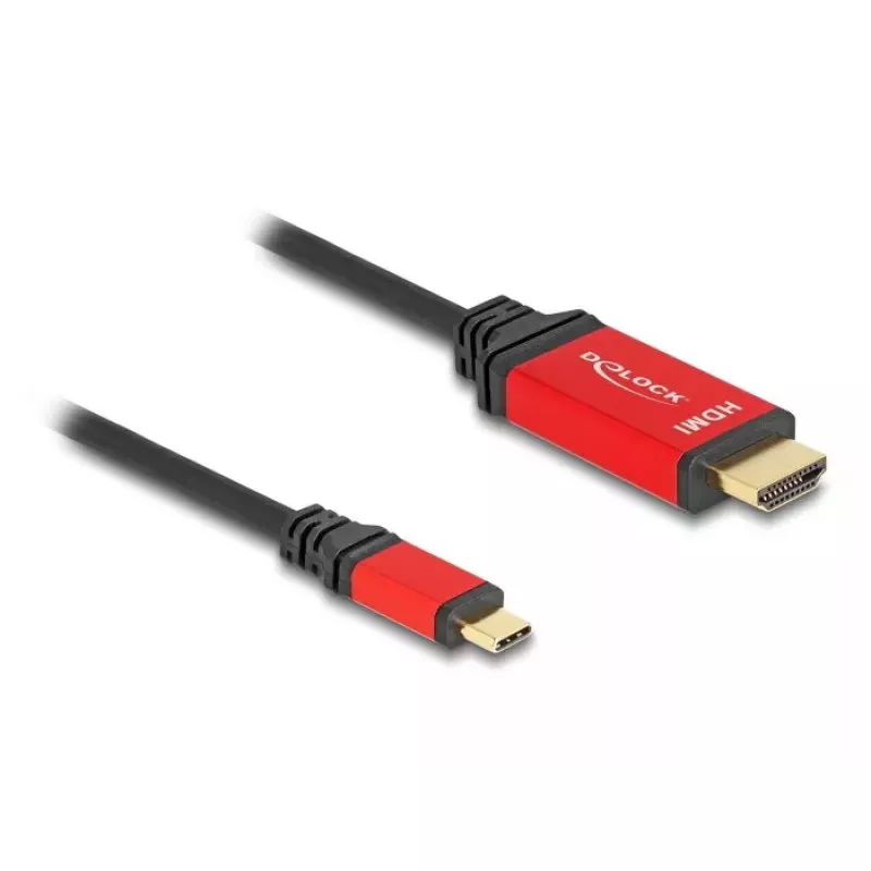 DeLOCK USB Type-C į HDMI kabelis, DP Alt Mode, 8K 60 Hz HDR, 1 m, raudonas