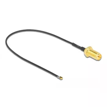 Bendraašis kabelis DeLOCK 12656 0,2 m RP-SMA MHF 4L LK juodas