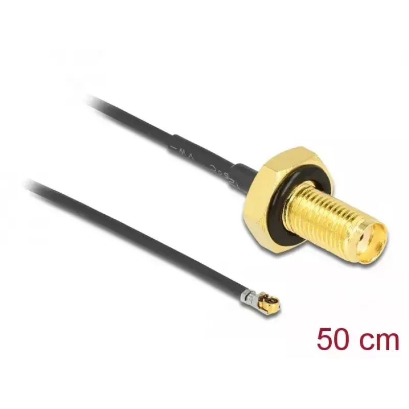 Bendraašis kabelis DeLOCK 12667 0,5 m SMA MHF 4L LK juodas