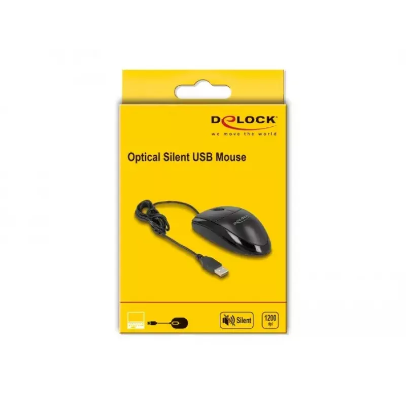 Pelė DeLOCK 12106 USB Type-A optinė, abiem rankoms tinkama