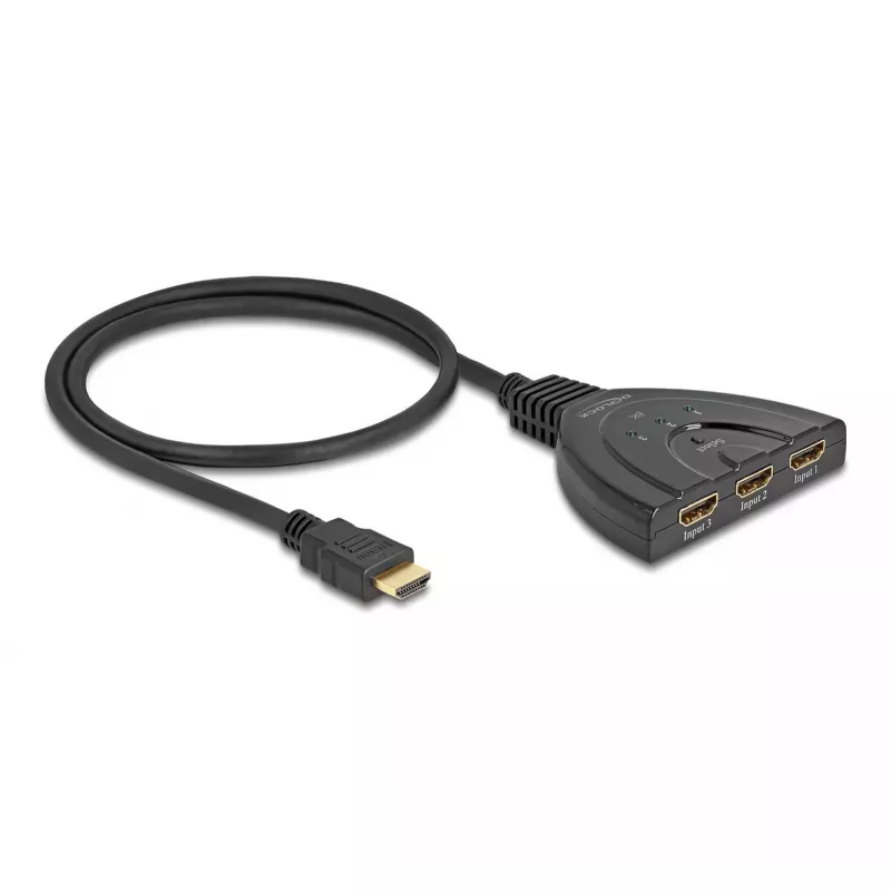DeLOCK HDMI jungiklis 3 x HDMI įvadas į 1 x HDMI išvadą 8K 60 Hz