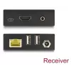 KVM plėtiklis DELOCK 65957 — HDMI ir USB siųstuvas ir imtuvas, laidinis, iki 70 m, 18 Gbit/s, 600 MHz, juodas