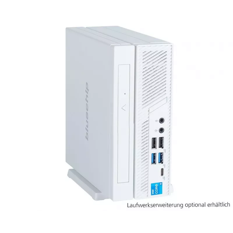 bluechip BUSINESSline S3137 *balta* Intel® Core™ i3 procesorius 14100 / iki 4,70 GHz, Windows 11 Pro, Intel® B760, 8 GB DDR5, 500 GB NVMe SSD, Intel® Wi-Fi 6E AX211, Bluetooth 5.3, Gigabit Ethernet, Intel® UHD grafika