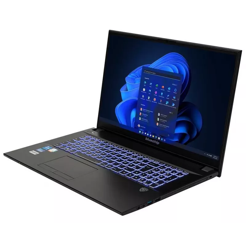 bluechip TRAVELline B17W27 Intel® Core™ i5-1335U Procesorius / iki 4,60 GHz, Windows 11 Pro, 17,3 colio nematiniu paviršiumi IPS skydelis, 1920 x 1080, 16 GB DDR4, 500 GB NVMe SSD, WLAN 802.11 ax, Bluetooth 5.3, Gigabit Ethernet, Intel® Iris® Xe Grafika, DVD±RW, Karinis standartas MIL-STD 810G