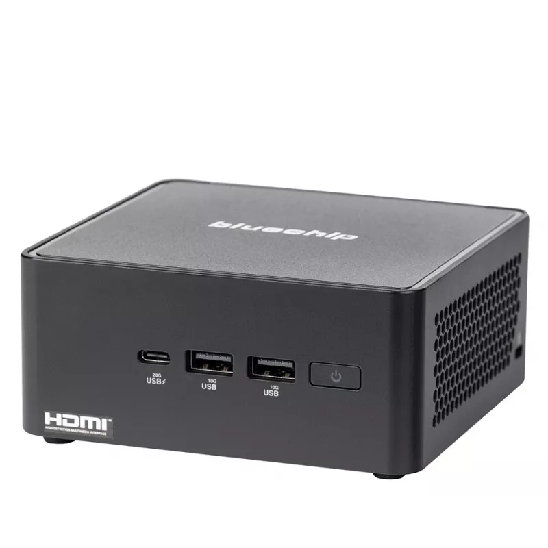 bluechip BUSINESSline M1435 Intel Core 3 100U 8 GB DDR5-SDRAM 500 GB SSD Windows 11 Pro Mini PC Juoda