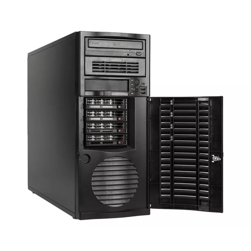 bluechip SERVERline T40321s Tower, Intel® Xeon® Sidabrinė 4410Y procesorius / iki 3,90 GHz, 32 GB DDR5, 2 x 960 GB SSD, 2 x RJ45 (10 Gb/s)