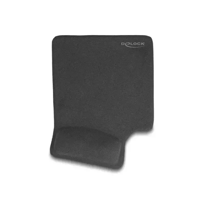 DeLOCK ergonominis pelės kilimėlis su geliniu riešo atrama kairiarankiams, juodas