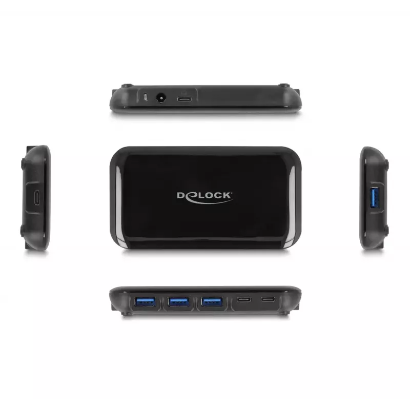DeLOCK 64209 USB 3.2 Gen 2 Type-C šakotuvas 10000 Mbit/s Juoda
