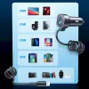 Automobilinis įkroviklis Joyroom JR-CL07 3-in-1 60W su įmontuotu USB-C laidu 1,6 m, juodas