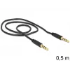 Audio laidas DeLOCK 3,5 mm – 3,5 mm 0,5 m juodas