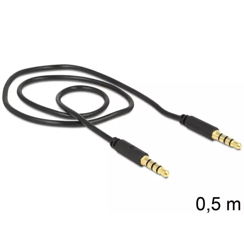 Audio laidas DeLOCK 3,5 mm – 3,5 mm 0,5 m juodas