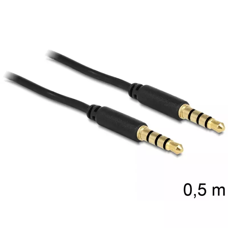 Audio laidas DeLOCK 3,5 mm – 3,5 mm 0,5 m juodas