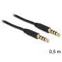 Audio laidas DeLOCK 3,5 mm – 3,5 mm 0,5 m juodas