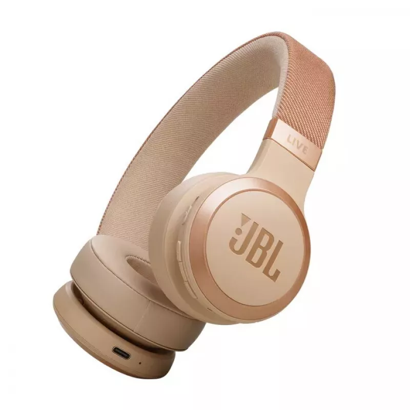 JBL Live 670NC ausinės Belaidės Galvos juostelė Skambučiai / muzika Bluetooth Smėlio spalvos