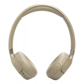 Ausinės JBL Tune 680NC, laidinės ir belaidės (Bluetooth, USB-C), antausinės, galvos juosta, smėlio spalvos, 20–20000 Hz, 161 g