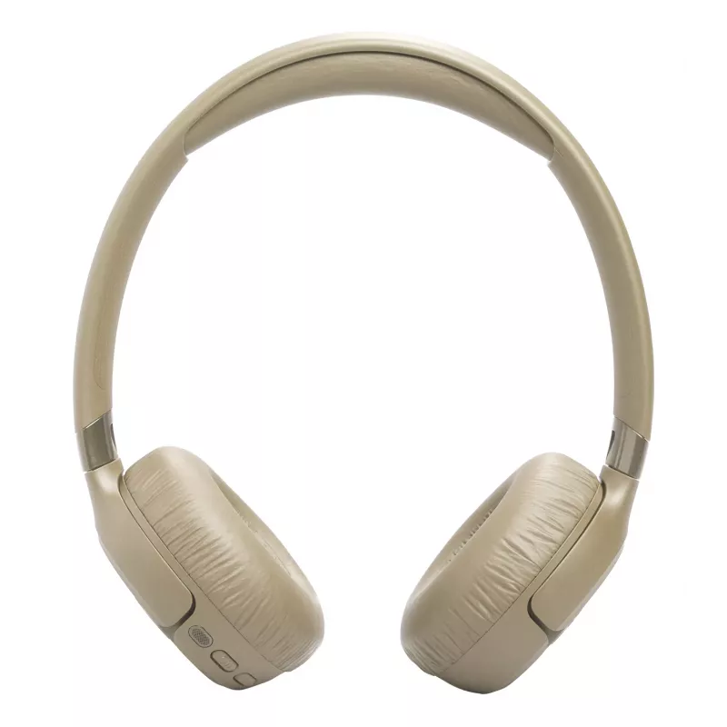 Ausinės JBL Tune 680NC, laidinės ir belaidės (Bluetooth, USB-C), antausinės, galvos juosta, smėlio spalvos, 20–20000 Hz, 161 g