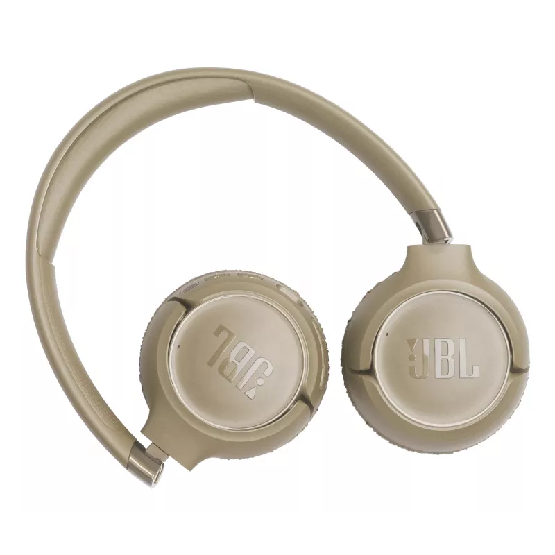 Ausinės JBL Tune 680NC, laidinės ir belaidės (Bluetooth, USB-C), antausinės, galvos juosta, smėlio spalvos, 20–20000 Hz, 161 g