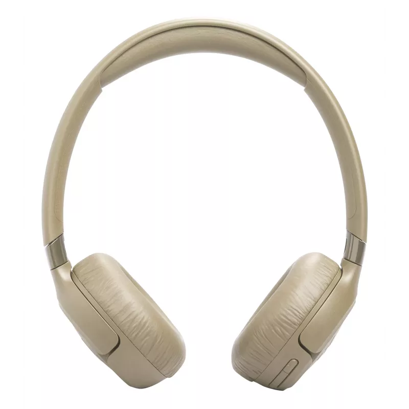 Ausinės JBL Tune 680NC, laidinės ir belaidės (Bluetooth, USB-C), antausinės, galvos juosta, smėlio spalvos, 20–20000 Hz, 161 g