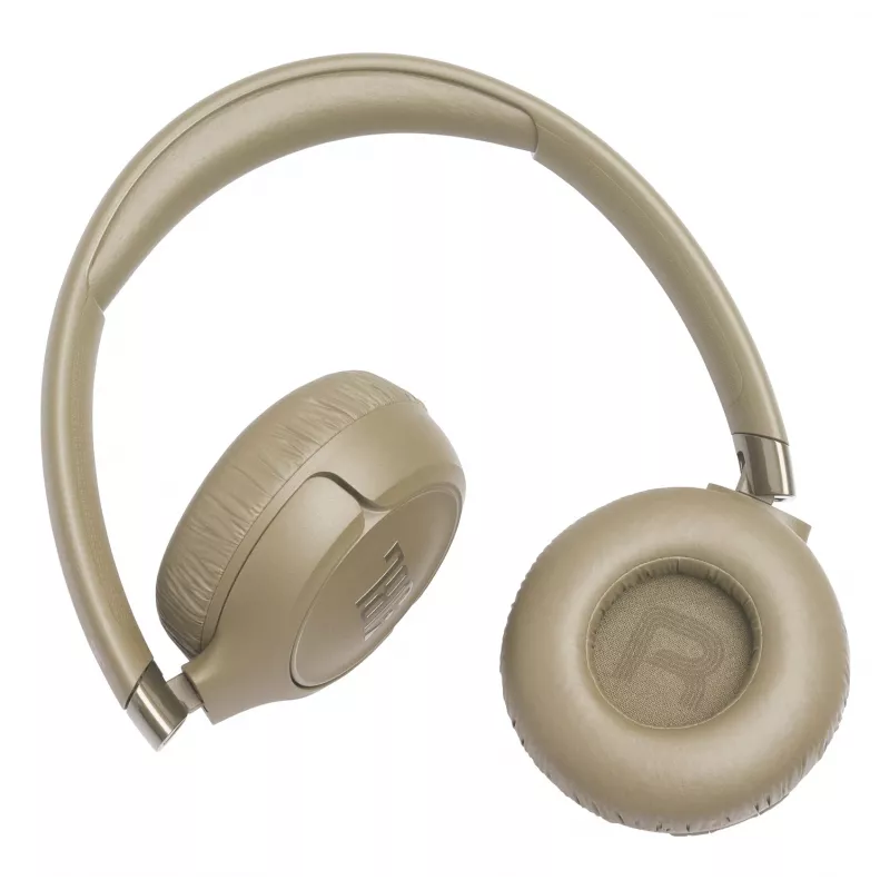 Ausinės JBL Tune 680NC, laidinės ir belaidės (Bluetooth, USB-C), antausinės, galvos juosta, smėlio spalvos, 20–20000 Hz, 161 g
