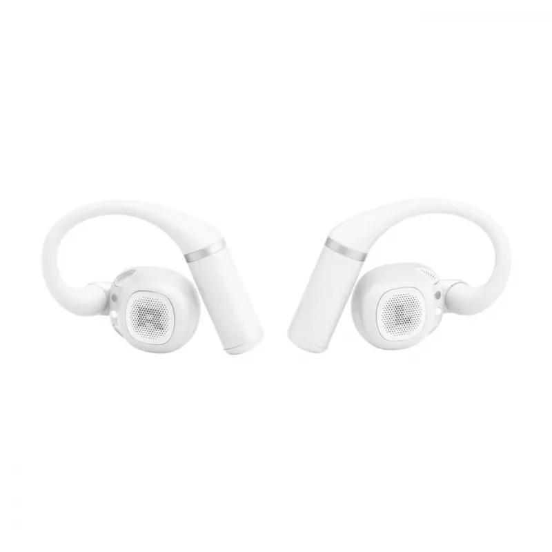 Ausinės JBL Sense Pro TWS su ausies kabliuku, skambučiams ir muzikai, 20–40000 Hz, USB-C įkrovimo stovas, balta