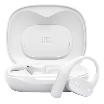 Ausinės JBL Sense Lite — belaidės Bluetooth su ausies kabliuku, intraauralinės, 20–20000 Hz, 83,5 g, baltos