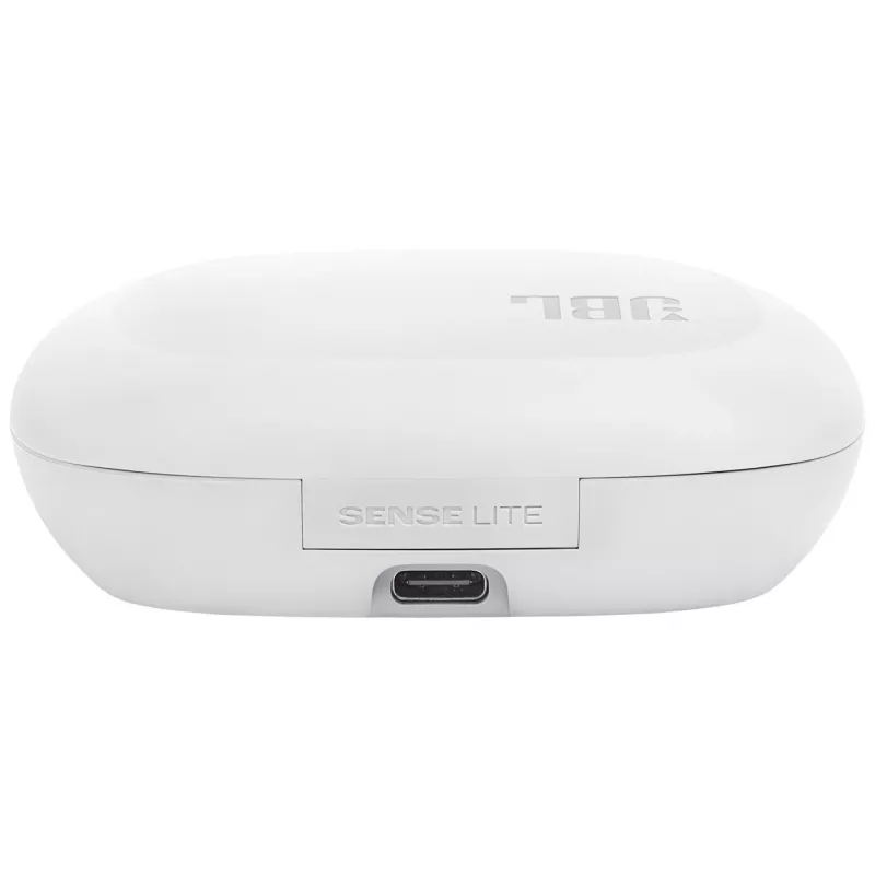 Ausinės JBL Sense Lite — belaidės Bluetooth su ausies kabliuku, intraauralinės, 20–20000 Hz, 83,5 g, baltos
