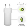 Sieninis USB-C įkroviklis 45 W d bramante re-charge Pro — vidinis AC, 110–240 V, baltas