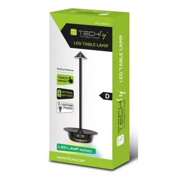 Techly I-LAMP-TABLE3 stalinė lempa SMD LED modulis 1 W SMD LED D Juoda