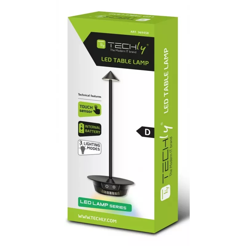 Techly I-LAMP-TABLE3 stalinė lempa SMD LED modulis 1 W SMD LED D Juoda