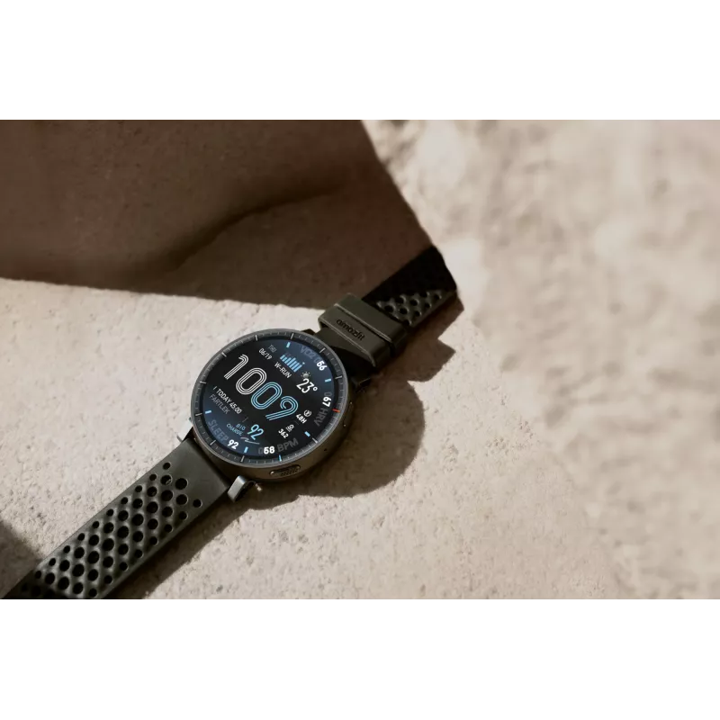 Išmanusis laikrodis Amazfit Active Max apvalus AMOLED 1,5 colio 480×480 jutiklinis ekranas 64 MB RAM 4 GB 658 mAh juodas