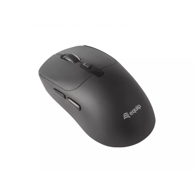 EQUIP abiem rankoms tinkama 6 mygtukų dviejų režimų belaidė pelė, optinė 1600 DPI, RF + Bluetooth, juoda