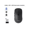 EQUIP abiem rankoms tinkama 6 mygtukų dviejų režimų belaidė pelė, optinė 1600 DPI, RF + Bluetooth, juoda