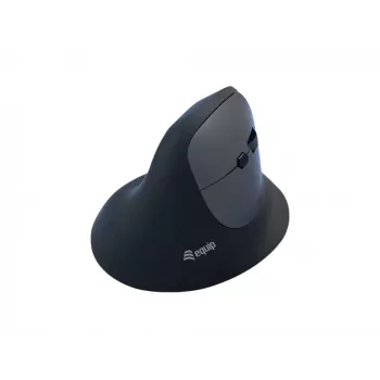 EQUIP ergonomic right-hand vertical wireless pelė 1600 DPI, RF Wireless + Bluetooth, rechargeable, 6 buttons, Juoda