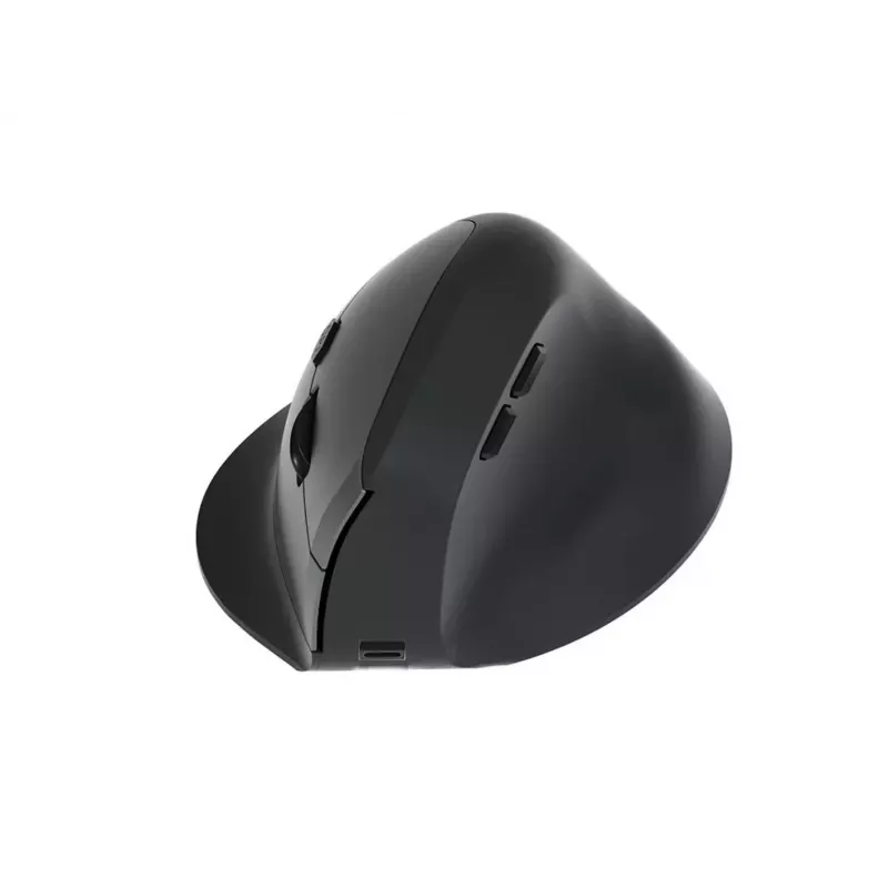 EQUIP ergonomic right-hand vertical wireless pelė 1600 DPI, RF Wireless + Bluetooth, rechargeable, 6 buttons, Juoda