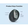 EQUIP ergonomic right-hand vertical wireless pelė 1600 DPI, RF Wireless + Bluetooth, rechargeable, 6 buttons, Juoda