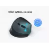 EQUIP ergonomic right-hand vertical wireless pelė 1600 DPI, RF Wireless + Bluetooth, rechargeable, 6 buttons, Juoda