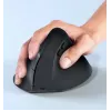 EQUIP ergonomic right-hand vertical wireless pelė 1600 DPI, RF Wireless + Bluetooth, rechargeable, 6 buttons, Juoda