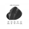 EQUIP ergonomic right-hand vertical wireless pelė 1600 DPI, RF Wireless + Bluetooth, rechargeable, 6 buttons, Juoda