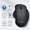 EQUIP 6 mygtukų dviejų režimų įkraunama belaidė pelė — dešiniarankiams, optinė 1600 DPI, RF belaidė + Bluetooth, juoda