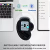 EQUIP 6 mygtukų dviejų režimų įkraunama belaidė pelė — dešiniarankiams, optinė 1600 DPI, RF belaidė + Bluetooth, juoda