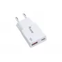 EQUIP 2 prievadų 30 W GaN plonas USB PD įkroviklis — USB‑C x1, USB‑A x1, 100–240 V įvestis, maks. 20 V išvestis, balta