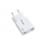 EQUIP 2 prievadų 30 W GaN plonas USB-C PD įkroviklis — 2 USB-C prievadai, 100–240 V įvestis, maks. 20 V išvestis, baltas
