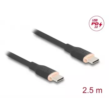 USB laidas DeLOCK 81239 2,5 m USB C juodas USB 2.0 0,48 Gbit/s