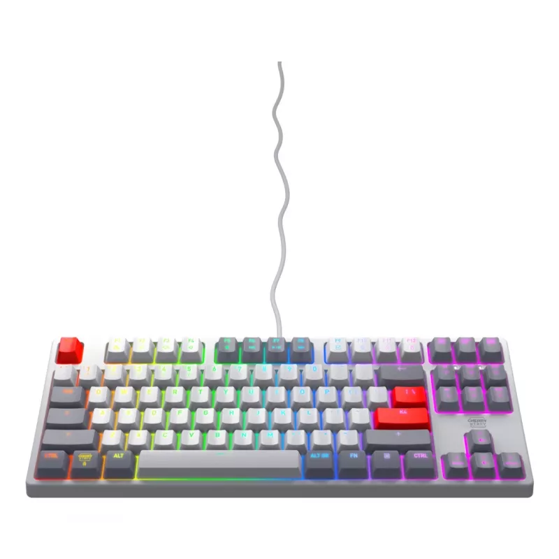 Mechaninė žaidimų klaviatūra CHERRY K4V2 RGB be skaičių bloko, laidinė, USB, 67 klavišai