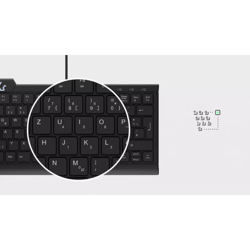 KeySonic KSK-5010ELC (DE) klaviatūra Namų USB QWERTZ Vokiška Juoda