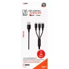 USB laidas 2GO 797156 1,5 m USB B 3 x USB C Juodas