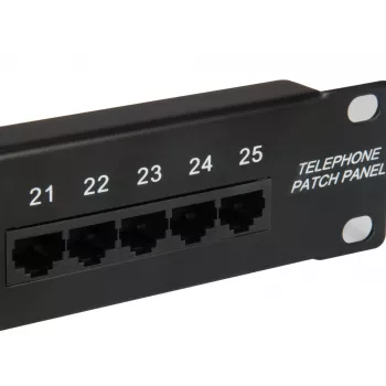 “Equip” 25 prievadų Cat.3 RJ45 ISDN jungčių skydelis, juodas