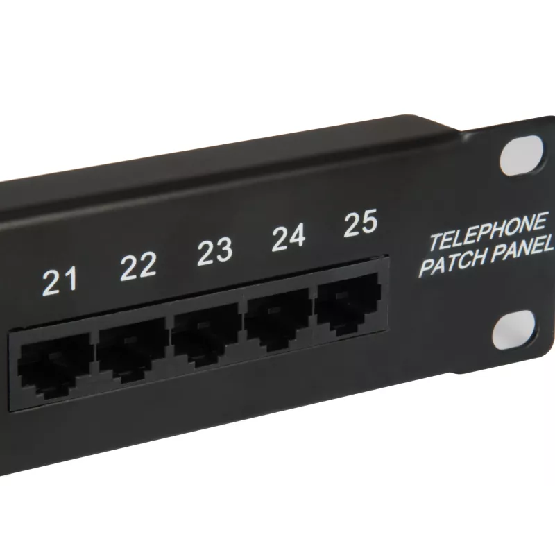 “Equip” 25 prievadų Cat.3 RJ45 ISDN jungčių skydelis, juodas