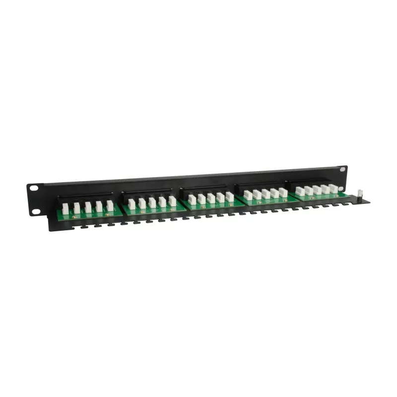 “Equip” 25 prievadų Cat.3 RJ45 ISDN jungčių skydelis, juodas